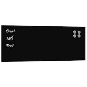 Nástěnná magnetická tabule černá 80 x 30 cm tvrzené sklo - obrázek 2