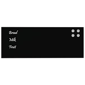 Nástěnná magnetická tabule černá 80 x 30 cm tvrzené sklo - obrázek 3