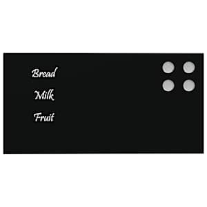 Nástěnná magnetická tabule černá 40 x 20 cm tvrzené sklo - obrázek 3