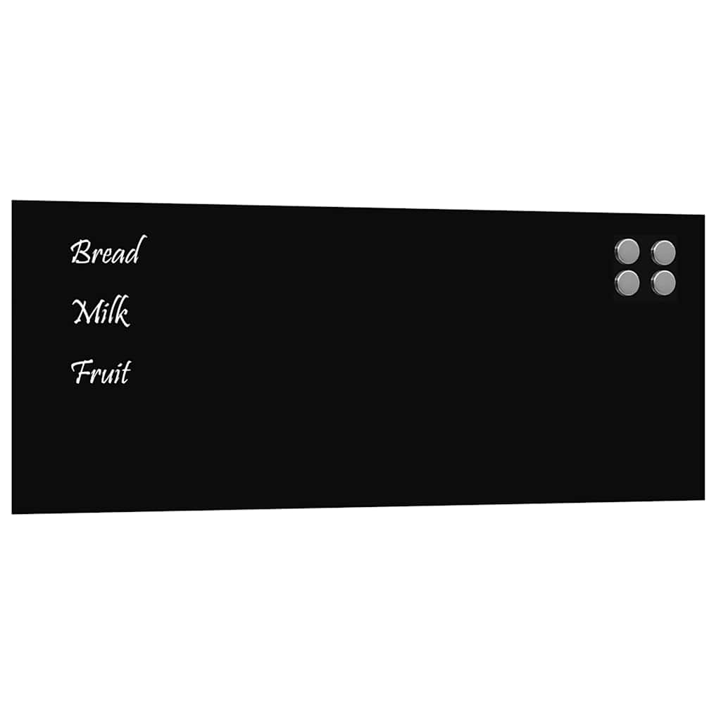 vidaXL Nástěnná magnetická tabule černá 100 x 40 cm tvrzené sklo