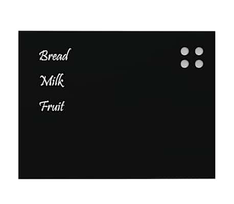 vidaXL Wandbord wandmontage 80x60 cm gehard glas zwart