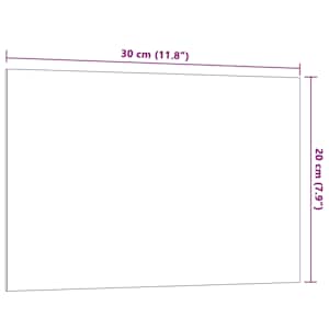 Nástěnná magnetická tabule bílá 30 x 20 cm tvrzené sklo - obrázek 6
