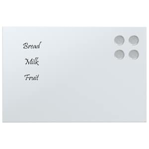 vidaXL Magneetbord voor aan de wand 40x30 cm gehard glas wit