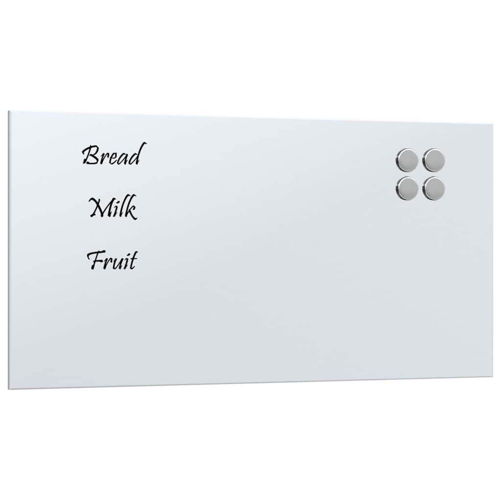 vidaXL Nástěnná magnetická tabule bílá 60 x 30 cm tvrzené sklo