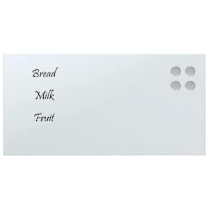 vidaXL Tableau noir magn&eacute;tique mural Blanc 60x30 cm Verre tremp&eacute;