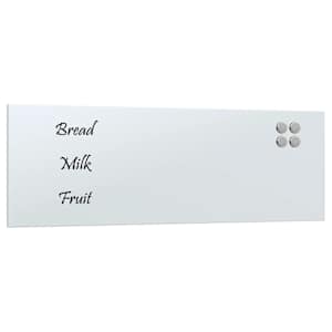 Nástěnná magnetická tabule bílá 80 x 30 cm tvrzené sklo - obrázek 2