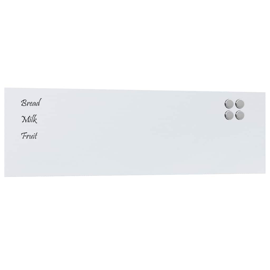 vidaXL Nástěnná magnetická tabule bílá 100 x 30 cm tvrzené sklo