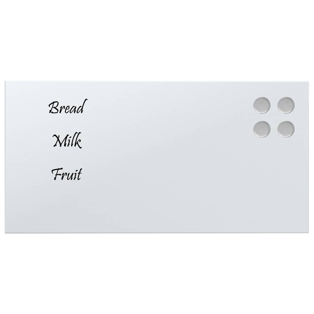vidaXL fehér falra szerelhető edzett üveg mágnestábla 40 x 20 cm