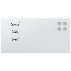 Nástěnná magnetická tabule bílá 40 x 20 cm tvrzené sklo - obrázek 3