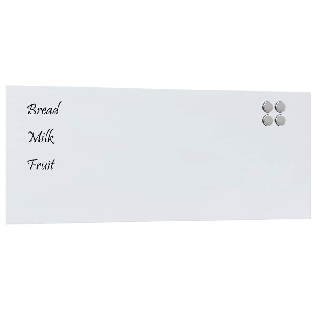 vidaXL Nástěnná magnetická tabule bílá 100 x 40 cm tvrzené sklo