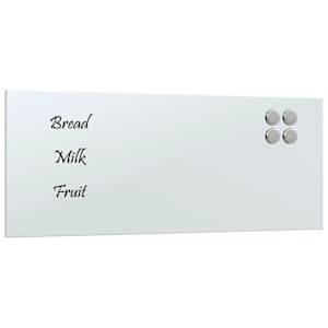 Nástěnná magnetická tabule bílá 50 x 20 cm tvrzené sklo - obrázek 2