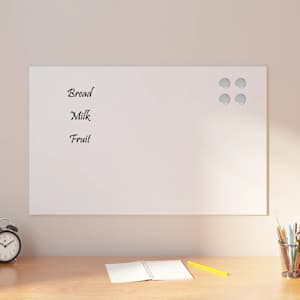 Nástěnná magnetická tabule bílá 80 x 50 cm tvrzené sklo