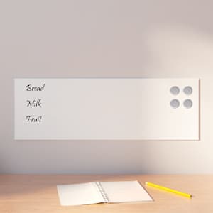 Nástěnná magnetická tabule bílá 60x20 cm Tvrzené sklo