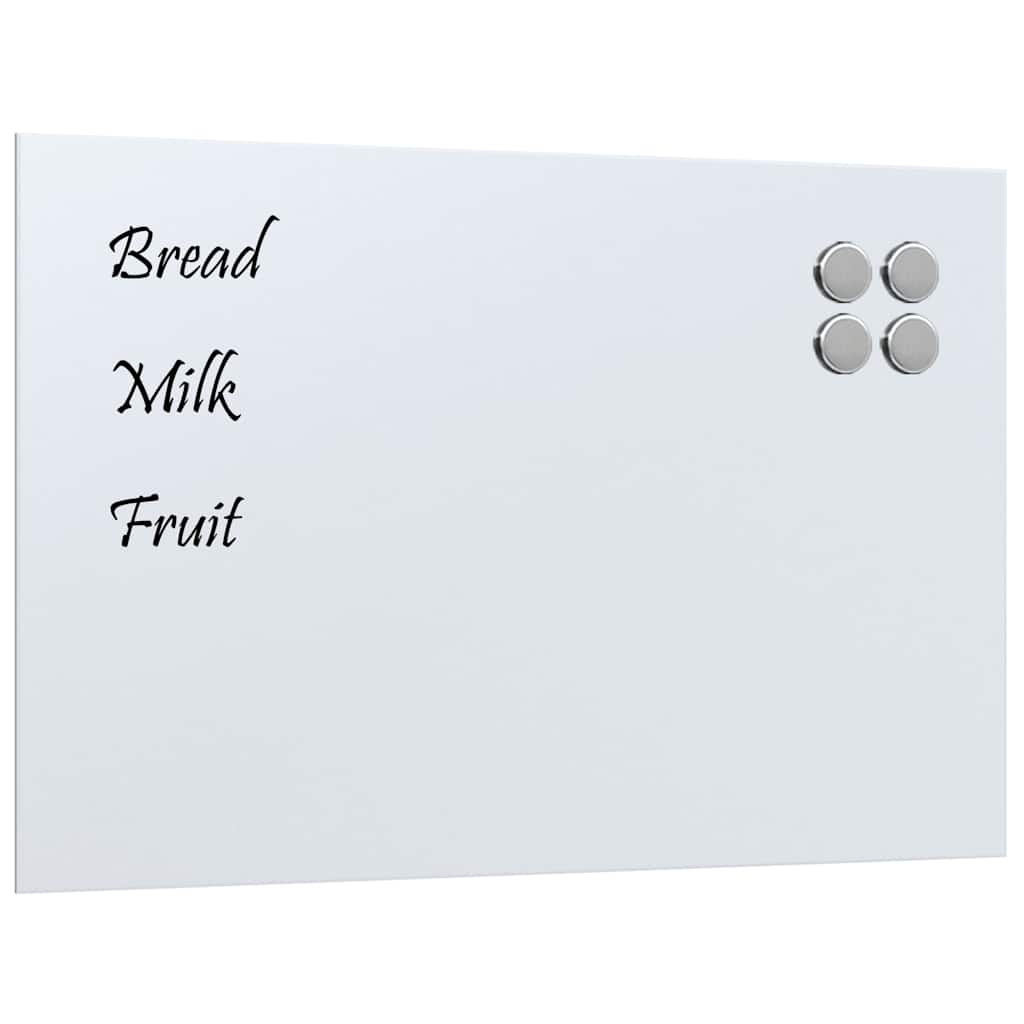 vidaXL Nástěnná magnetická tabule bílá 60x40 cm Tvrzené sklo