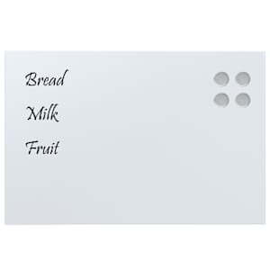 vidaXL Tableau noir magn&eacute;tique mural blanc 60x40 cm verre tremp&eacute;