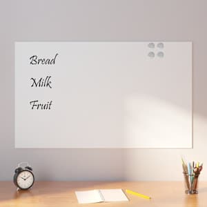 Nástěnná magnetická tabule bílá 100x60 cm Tvrzené sklo