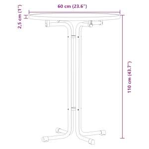 Barový stůl černý Ø 60 x 110 cm kompozitní dřevo a ocel - obrázek 9