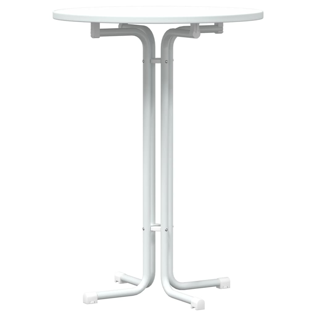 vidaXL Barový stůl bílý Ø 80 x 110 cm kompozitní dřevo a ocel