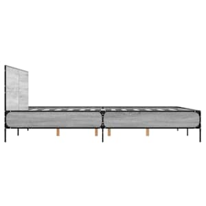 Rám postele šedý sonoma 150 x 200 cm kompozitní dřevo a kov - obrázek 5