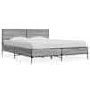 vidaXL voodiraam, hall Sonoma tamm, 160 x 200 cm, tehispuit ja metall