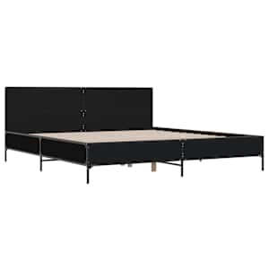 Rám postele černý 180 x 200 cm kompozitní dřevo a kov - obrázek 3