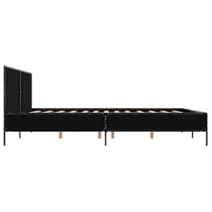 Rám postele černý 180 x 200 cm kompozitní dřevo a kov - obrázek 5