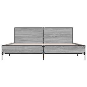 Rám postele šedý sonoma 180 x 200 cm kompozitní dřevo a kov - obrázek 4