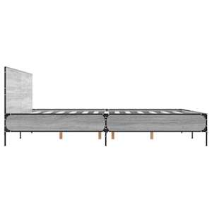 Rám postele šedý sonoma 180 x 200 cm kompozitní dřevo a kov - obrázek 5