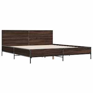 vidaXL Cadre de lit sans matelas ch&ecirc;ne marron 180x200 cm