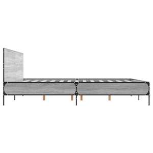 Rám postele šedý sonoma 200 x 200 cm kompozitní dřevo a kov - obrázek 5