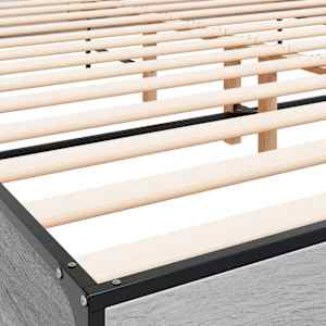 Rám postele šedý sonoma 200 x 200 cm kompozitní dřevo a kov - obrázek 7