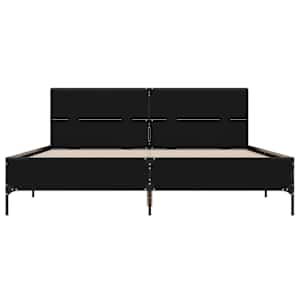 Rám postele černý 135 x 190 cm kompozitní dřevo a kov - obrázek 4