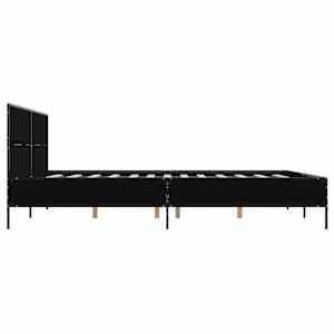 Rám postele černý 135 x 190 cm kompozitní dřevo a kov - obrázek 5