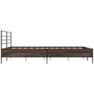 Rám postele kouřový dub 160 x 200 cm kompozitní dřevo a kov - obrázek 5