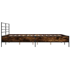 Rám postele kouřový dub 180 x 200 cm kompozitní dřevo a kov - obrázek 5