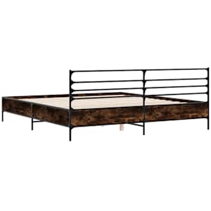 Rám postele kouřový dub 180 x 200 cm kompozitní dřevo a kov - obrázek 6