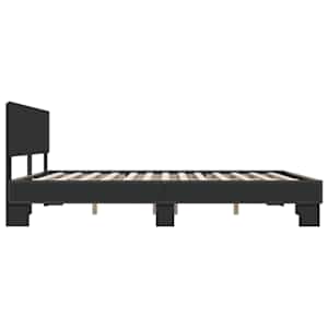 Rám postele černý 200 x 200 cm kompozitní dřevo a kov - obrázek 5