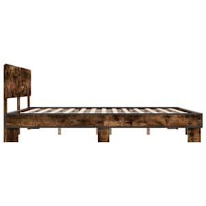 Rám postele kouřový dub 200 x 200 cm kompozitní dřevo a kov - obrázek 5
