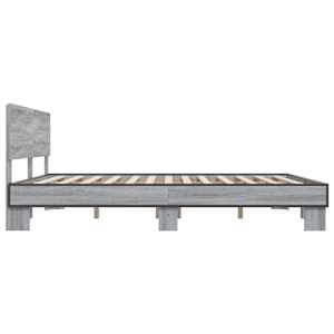 Rám postele šedý sonoma 200 x 200 cm kompozitní dřevo a kov - obrázek 5