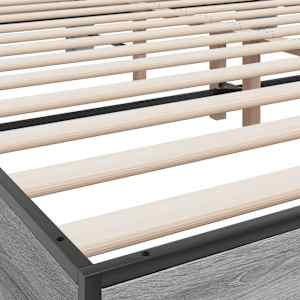 Rám postele šedý sonoma 200 x 200 cm kompozitní dřevo a kov - obrázek 7
