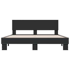 Rám postele černý 160 x 200 cm kompozitní dřevo a kov - obrázek 4