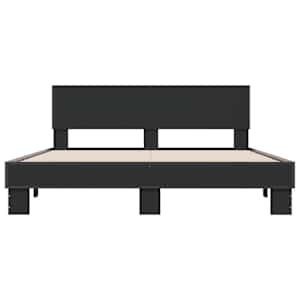 Rám postele černý 150 x 200 cm kompozitní dřevo a kov - obrázek 4