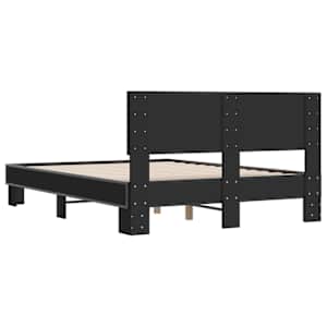 Rám postele černý 120 x 200 cm kompozitní dřevo a kov - obrázek 6