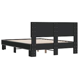 Rám postele černý 135 x 190 cm kompozitní dřevo a kov - obrázek 6