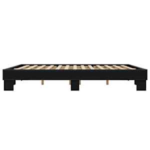 Rám postele černý 200 x 200 cm kompozitní dřevo a kov - obrázek 5