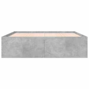 Rám postele betonově šedý 200 x 200 cm kompozitní dřevo - obrázek 4