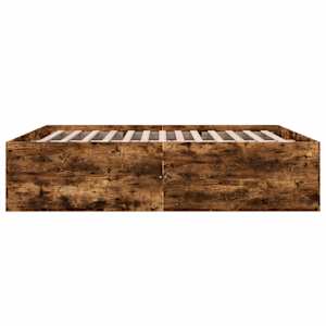 Rám postele kouřový dub 200 x 200 cm kompozitní dřevo - obrázek 5