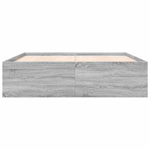 Rám postele šedý sonoma 200 x 200 cm kompozitní dřevo - obrázek 4