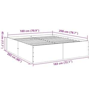Rám postele bílý 180 x 200 cm kompozitní dřevo - obrázek 10