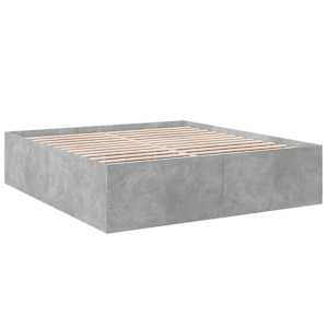 Rám postele betonově šedý 180 x 200 cm kompozitní dřevo - obrázek 3